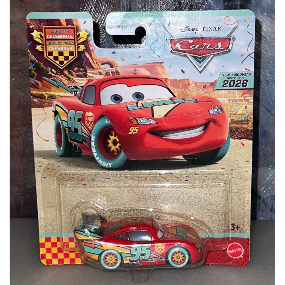 Disney Pixar Cars Lightning McQueen Race to Celebrate 2026 Mattel Diecast JJW65